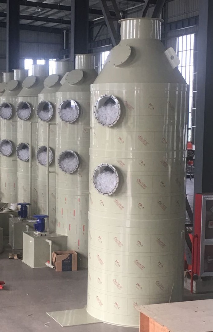 VOCs廢氣治理的洗滌塔中常見填料種類、特點